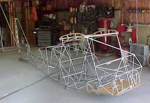 First building steps on the fuselage