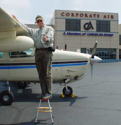 Ueli is checking the fuel situation at Allegheny Airport (KAGC)