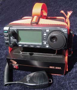 My portable IC-706 with power supply