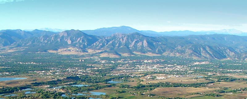 The Foothills with Boulder in the foreground