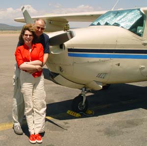 Joan and Ueli with their N85S Cessna 210