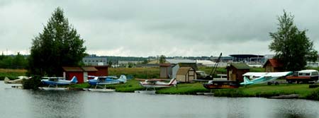 Lake Hood, the seaplane base next to Anchorage Intl.