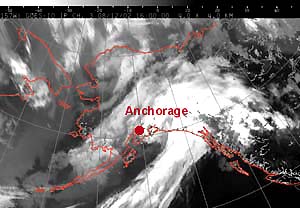 Satellite Weather of Alaska on August 12